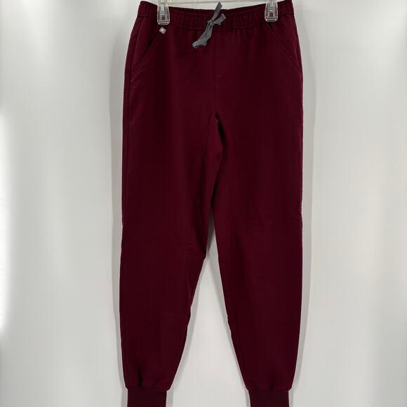 FIGS Technical Collection Mens Medium Burgundy Red Stretch Waist Jogger Pants - Picture 4 of 5